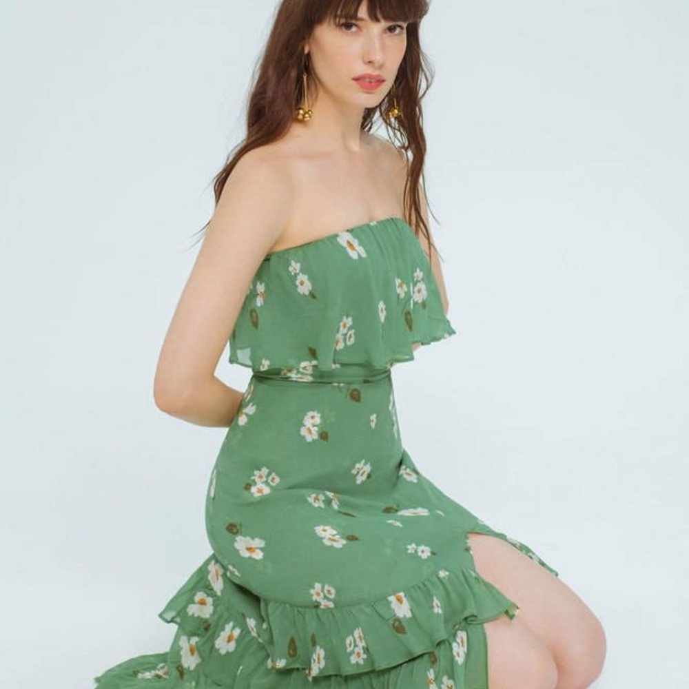 Reformation Indy Floral Strapless Dress